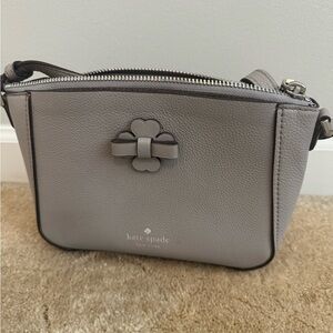 Kate Spade Gray Crossbody Bag with Bow Detail
